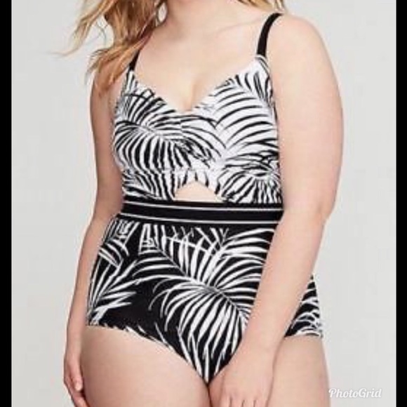 Lane Bryant Other - Lane Bryant Leaf One Piece Peekaboo Swim Suit 18